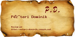 Péteri Dominik névjegykártya
