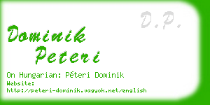 dominik peteri business card